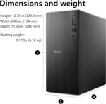 Dell Vostro Desktop Computers Business Tower PC, 16GB DDR5 RAM, 512GB PCIe SSD, 14th Gen Intel Core i3-14100, WiFi 6, Bluetooth, Vostro for Home Student, HDMI, DisplayPort, Windows 11 Pro - Image 4