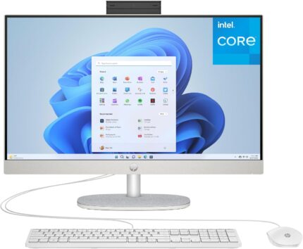 HP 24 Touchscreen All-in-One Desktop Computer for Home and School, Intel Processor, 23.8" FHD Display, 16GB DDR4 RAM, 1TB PCIe SSD, WiFi 6, Bluetooth 5.3, Business AIO, White