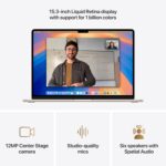 Apple 2025 MacBook Air 15-inch Laptop with M4 chip: Built for Apple Intelligence, 15.3-inch Liquid Retina Display, 24GB Unified Memory, 512GB SSD Storage, 12MP Center Stage Camera, Touch ID; Starlight - Image 4