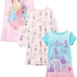 Disney girls 3-pack Nightgowns, Soft & Cute Pajamas for Kids