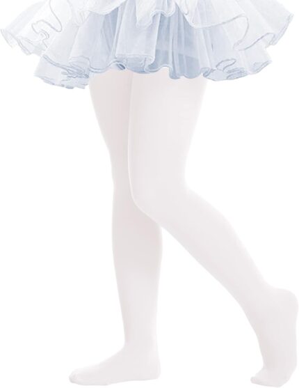 Ballet Tights for Girls - Ultra Soft Elastic Footed Tights for Toddler Girls - Warm Stockings