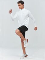 NORTHYARD Quarter Zip Pullover Men Running Shirt Long Sleeve Moisture Wicking Quick Dry Athletic Workout Shirts - Image 6