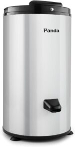 Panda 3200 RPM Portable Spin Dryer – 22lbs Capacity, Stainless Steel Drum & Outer Case, 110V – Stylish Silver Finish