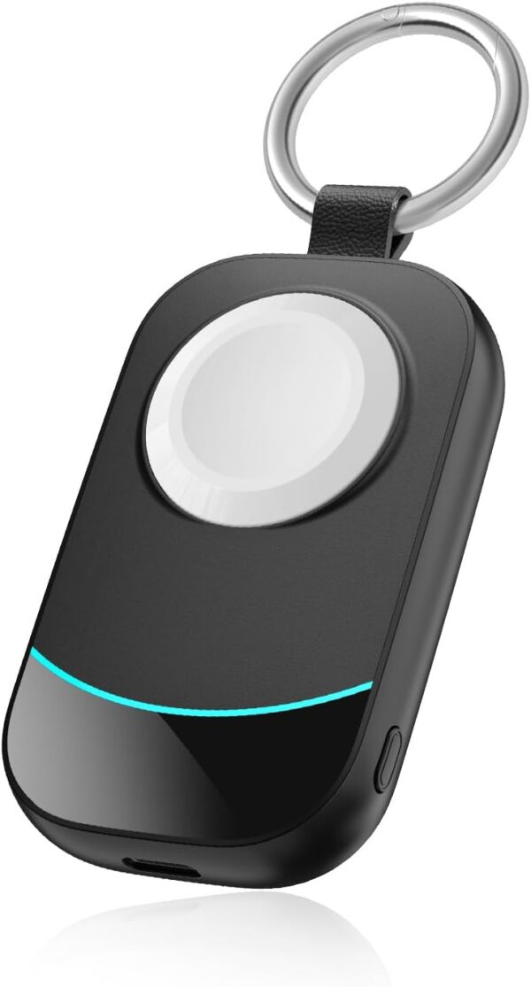 2500mAh Portable Charger for Apple Watch - Magnetic Fast Charging for Apple Watch Charger - Compact iWatch Accessories with Keychain for RV, Camping, Car & Travel Essential
