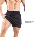 Men's 5" Running Shorts 2 Pack Quick Dry Athletic Workout Gym Shorts with Zipper Pockets - Image 4
