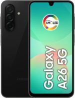 SAMSUNG Galaxy A26 5G 2025 with AI | 256GB, 8GB, Dual SIM | 6.7" 120Hz AMOLED, IP67 Water Resistant, Android 15 | International Model Factory Unlocked for T-Mobile, Global | 25W Charger Bundle (Black)