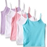 Hanes Girls' Camisole, 100% Cotton Tagless Cami, Toddler Sizing, Multiple Packs & Colors Available