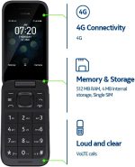 Nokia 2780 Flip | Unlocked | Universally Compatible with All Mobile Carriers | Black - Image 6