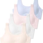 SALIA GIRL Training Bras for Girls 10-16 Sports Seamless Bra with Removable Padding Bras