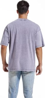 3 Pcs Men's Oversized Heavy Cotton Summer T-Shirts Vintage Tee Loose Fit Short Sleeve Casual Tshirts for Men Women - Image 4