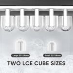 DUMOS Countertop Ice Maker with Handle, 26lbs/24H Portable Ice Machine, 9 Bullet Ice Cubes Ready in 6 Mins, Self-Cleaning, Quiet Compact Ice Maker for Home, Kitchen, RV, Camping, Black - Image 3