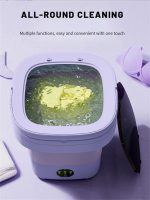 Portable Washing Machine, Mini Washer,16L Upgraded Large Capacity Foldable Washer.Deep Cleaning of Underwear, Baby Clothes and Other Small Clothes.Suitable for Apartments, Dormitories, Hotels.(Purple) - Image 2