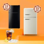 2.4 Cu.ft Mini Fridge with Double Doors Small Refrigerator with Separate Freezer & 7 Adjustable Temperature Control, Tiny Size & Personal Fridge Ideal for Office Apartment Dorm Black - Image 6