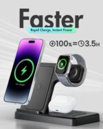 Wireless Charger iPhone Charging Station: 3 in 1 Charger Stand Multiple Devices for Apple - iPhone 17 16e 16 15 14 Pro Max 13 12 11 - Watch 10 9 8 7 6 5 4 3 2 SE and Ultra Series - Airpods 4 3 Pro - Image 5