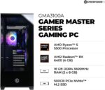 CYBERPOWERPC Gamer Master Gaming PC, AMD Ryzen 5 5500 3.6GHz, Radeon RX 6400 4GB, 16GB DDR4, 500GB PCIe Gen4 SSD, WiFi Ready & Windows 11 Home (GMA3100A) - Image 2