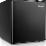 EUHOMY 1.1 Cubic Feet Mini Freezer, Countertop, Single Door Compact Upright Freezer with Reversible Door, Removable Shelves, Small freezer for Home/Dorms/Apartment/Office, New Black