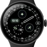 Google Pixel Watch 4 (45mm) - Android Smartwatch with Heart Rate and Sleep Tracking - 40-Hour Battery - Fitness Tracking - Google AI - Matte Black Aluminum Case - Obsidian Active Band - Wi-Fi