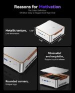 KAMRUI Hyper H2 Mini Gaming PC, in-tel Core i7-13620H Mini Computers (Beats 1280P, 10C/16T, up to 4.9GHz), 32GB RAM 1TB PCle4.0 SSD Desktop Computer, Triple 4K Display, USB4, WiFi6, BT5.2, Business - Image 9