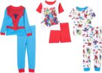 Marvel Boys' 6-piece Snug-fit Cotton Pajama Set, Soft & Cute for Kids, Comfortable Nightwear