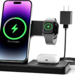 Wireless Charger iPhone Charging Station: 3 in 1 Charger Stand Multiple Devices for Apple - iPhone 17 16e 16 15 14 Pro Max 13 12 11 - Watch 10 9 8 7 6 5 4 3 2 SE and Ultra Series - Airpods 4 3 Pro