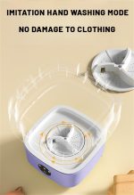 Portable Washing Machine, Mini Washer,16L Upgraded Large Capacity Foldable Washer.Deep Cleaning of Underwear, Baby Clothes and Other Small Clothes.Suitable for Apartments, Dormitories, Hotels.(Purple) - Image 7