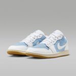 Air Jordan 1 Low SE Women's Shoes (Worn Blue/Gum Light Brown/Sail/White) - Image 5