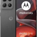 Motorola Moto G15 4G LTE (XT2521-2) 4+256GB Dual Sim | GSM Unlocked | International Model | for T-Mobile, Metro PCS, Mint & Tello - (Gray)