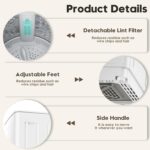 Auertech 18 lbs Portable Washing Machine, Fully Automatic Portable Washer with LED Display, 7 Wash Cycles, 4 Water Levels, Top Load Washing Machine for Apartment, RV, Dorm, Home - Image 5
