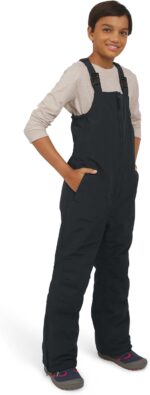 Lands' End Unisex Kids Squall Waterproof Adjustable Insulated Iron Knee Snow Bib Overalls