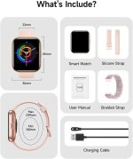 Smart Watch for Women, Answer/Make Calls, Alexa Built-in, 1.85" Touch Screen Fitness Tracker for Android & iPhone, Heart Rate/Sleep/SpO2 Monitor Smartwatch, IP68 Waterproof 100+ Sport Modes, 2 Bands - Image 8