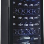 Honeywell 34 Bottle Compressor Wine Cooler Refrigerator, Large Freestanding Wine Cellar For Red, White, Champagne or Sparkling Wine, Digital Temperature Control, Stainless Steel
