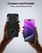 Foldable 3 in 1 Wireless Charging Station for Apple Magsafe Charger Stand,Fast Magnetic Wireless Charger Station for iPhone 17 Air 16 15 14 13 12 Series,Airpods Pro,Apple Watch Ultra (Pure Black) - Image 4