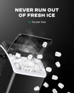 Marsail Ice Makers Countertop, 26 lbs per Day, Fast Ice in 6 Minutes, Self-Cleaning Ice Maker, Compact Countertop Ice Machine for Home, Kitchen/Office/Parties - Image 4