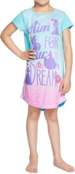 Disney girls 3-pack Nightgowns, Soft & Cute Pajamas for Kids - Image 4