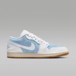 Air Jordan 1 Low SE Women's Shoes (Worn Blue/Gum Light Brown/Sail/White) - Image 3