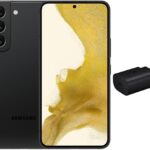 Samsung Galaxy S22 5G (128GB, 8GB) 6.2" 120Hz, 50MP 4K Camera (Fully Unlocked, US & Global) S901U1 (w/ 25W Super Fast Charge Cube, Black)(Renewed)