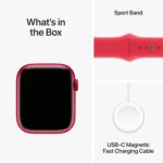 Apple Watch Series 9 [GPS + Cellular 45mm] Smartwatch with (Product) RED Aluminum Case with (Product) RED Sport Band M/L. Fitness Tracker, Blood Oxygen & ECG Apps, Always-On Retina Display - Image 6