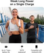 Smart Watch for Women, Answer/Make Calls, Alexa Built-in, 1.85" Touch Screen Fitness Tracker for Android & iPhone, Heart Rate/Sleep/SpO2 Monitor Smartwatch, IP68 Waterproof 100+ Sport Modes, 2 Bands - Image 5