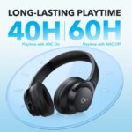 Soundcore by Anker Q20i Hybrid Active Noise Cancelling Headphones, Wireless Over-Ear Bluetooth, 40H Long ANC Playtime, Hi-Res Audio, Big Bass, Customize via an App, Transparency Mode - Image 5