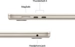 Apple 2025 MacBook Air 15-inch Laptop with M4 chip: Built for Apple Intelligence, 15.3-inch Liquid Retina Display, 16GB Unified Memory, 256GB SSD Storage, 12MP Center Stage Camera, Touch ID; Starlight - Image 6