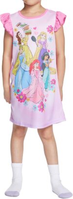 Disney girls 3-pack Nightgowns, Soft & Cute Pajamas for Kids - Image 3