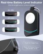 2500mAh Portable Charger for Apple Watch - Magnetic Fast Charging for Apple Watch Charger - Compact iWatch Accessories with Keychain for RV, Camping, Car & Travel Essential - Image 6