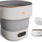 Mini Laundry Machine 16L — Foldable Portable Laundry Machine and Spinner for Baby Clothes, Underwear, Socks; Ideal for Travel, Dorms, Camping