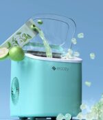 ecozy Portable Ice Maker Countertop, 9 Cubes Ready in 6 Mins, 26 lbs in 24 Hours, Self-Cleaning Machine with Ice Bags/Standing Ice Scoop/Ice Basket for Kitchen Office Bar Party, Aqua - Image 7