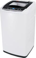 BLACK+DECKER 0.9 Cu. Ft. Portable Washer, 6.6 lb. Capacity Washing Machine for Homes & Apartments, 5 Wash Cycles, Quick Connect Sink Adapter and Drain Hose Included, Transparent Lid, BPWM09W, White