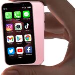 Mini Phone Unlocked World's Smallest 3.0" HD Touch Screen Mini Smartphone Android Compact Mobile Phone for Kids &Students Cell Phone wih Quad-Core Dual SIM Face lD2GB+16GB Pink