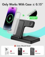 Wireless Charger iPhone Charging Station: 3 in 1 Charger Stand Multiple Devices for Apple - iPhone 17 16e 16 15 14 Pro Max 13 12 11 - Watch 10 9 8 7 6 5 4 3 2 SE and Ultra Series - Airpods 4 3 Pro - Image 3