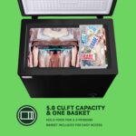 WANAI Chest Freezer 5.0 Cu.Ft Large Deep Freezers Freestanding Top Open 7 Temp Control Low Noise with Removable Basket for Dorm Apartment Home Kitchen - Image 6