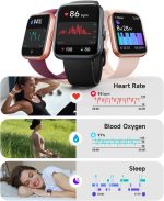 Smart Watch for Women, Answer/Make Calls, Alexa Built-in, 1.85" Touch Screen Fitness Tracker for Android & iPhone, Heart Rate/Sleep/SpO2 Monitor Smartwatch, IP68 Waterproof 100+ Sport Modes, 2 Bands - Image 3