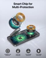 Foldable 3 in 1 Wireless Charging Station for Apple Magsafe Charger Stand,Fast Magnetic Wireless Charger Station for iPhone 17 Air 16 15 14 13 12 Series,Airpods Pro,Apple Watch Ultra (Pure Black) - Image 7